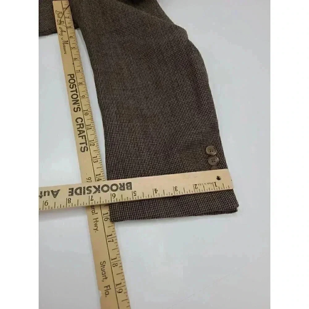 Lauren Ralph Lauren Brown Blazer Sport Coat Men's Size 46L 100% Lambs Wool